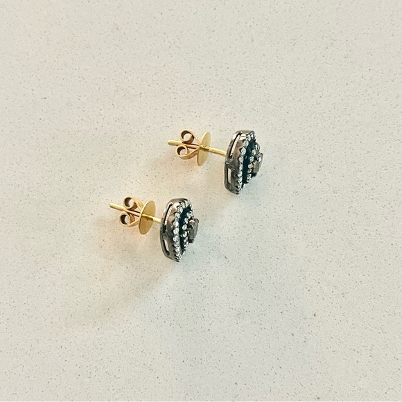 One of a kind Chocolate and white Diamond Earring - Picture 12 of 12